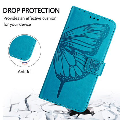For Blackview Color 8 Embossed Butterfly Leather Phone Case(Blue) - More Brand by PMC Jewellery | Online Shopping South Africa | PMC Jewellery | Buy Now Pay Later Mobicred