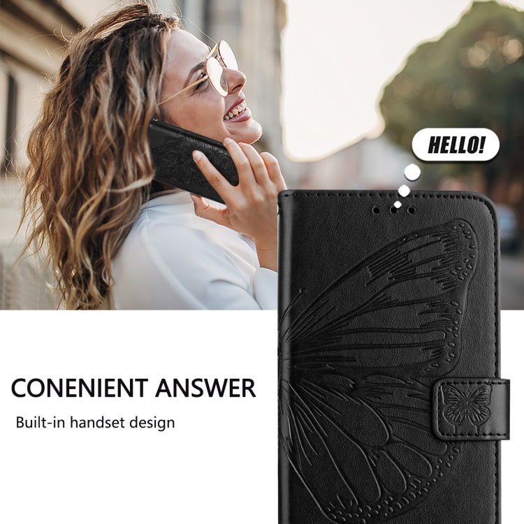 For Ulefone Note 14 Embossed Butterfly Leather Phone Case(Black) - Ulefone Cases by PMC Jewellery | Online Shopping South Africa | PMC Jewellery | Buy Now Pay Later Mobicred