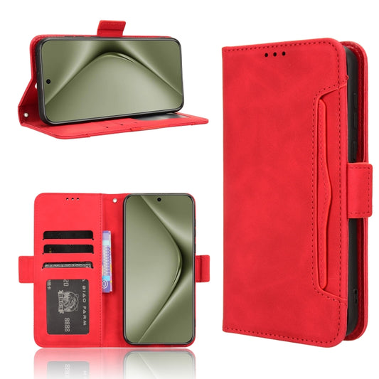 For Huawei Pura 70 Pro / 70 Pro+ Skin Feel Calf Texture Card Slots Leather Phone Case(Red) - Huawei Cases by PMC Jewellery | Online Shopping South Africa | PMC Jewellery | Buy Now Pay Later Mobicred