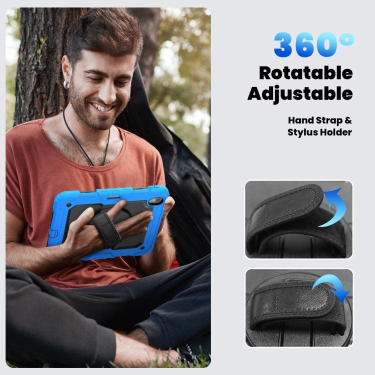 For iPad Air 11 2024 Silicone Hybrid PC Tablet Case with Shoulder Strap(Light Blue + Black) - iPad Air 11 2024 Cases by PMC TechLife | Online Shopping South Africa | PMC TechLife | Buy Now Pay Later Mobicred