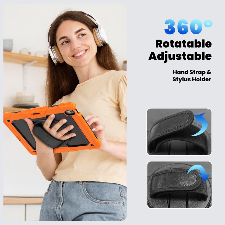 For iPad Air 13 2025 / 2024 Silicone Hybrid PC Tablet Case with Shoulder Strap(Orange) - iPad Air 13 2025 / 2024 Cases by PMC TechLife | Online Shopping South Africa | PMC TechLife | Buy Now Pay Later Mobicred