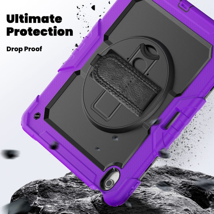 For iPad Air 13 2025 / 2024 Silicone Hybrid PC Tablet Case with Shoulder Strap(Purple) - iPad Air 13 2025 / 2024 Cases by PMC TechLife | Online Shopping South Africa | PMC TechLife | Buy Now Pay Later Mobicred