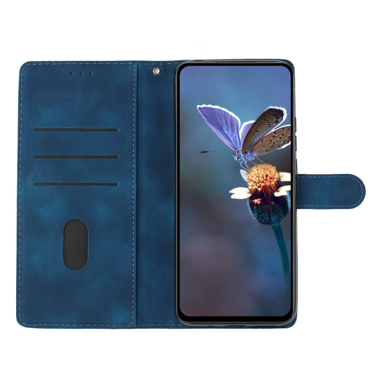 For iPhone 16 Cherry Blossom Butterfly Skin Feel Embossed PU Phone Case(Blue) - iPhone 16 Cases by PMC TechLife | Online Shopping South Africa | PMC TechLife | Buy Now Pay Later Mobicred