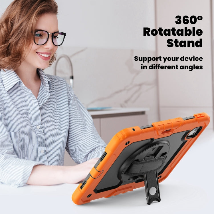 For iPad Pro 11 2024 Silicone Hybrid PC Tablet Case with Shoulder Strap(Orange) - iPad Pro 11 2024 Cases by PMC TechLife | Online Shopping South Africa | PMC TechLife | Buy Now Pay Later Mobicred