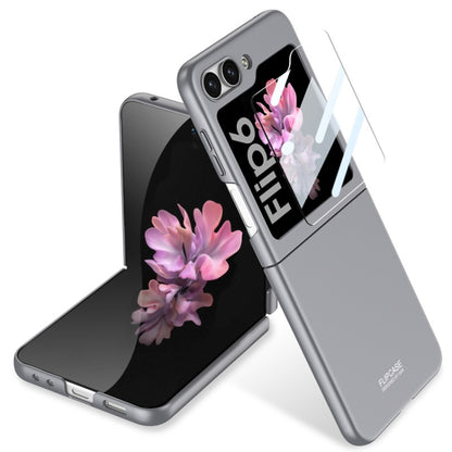 For Samsung Galaxy Z Flip6 GKK Ultra-thin Full Coverage Phone Case with Tempered Film(Grey) - Galaxy Z Flip6 5G Cases by GKK | Online Shopping South Africa | PMC Jewellery | Buy Now Pay Later Mobicred