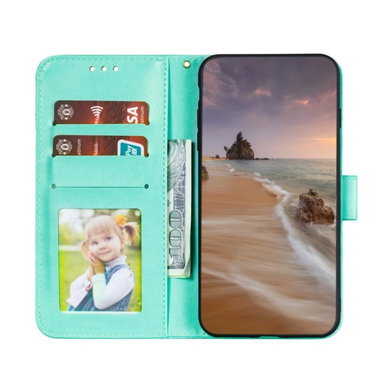For Google Pixel 9 Pro Lace Flower Embossing Flip Leather Phone Case(Green) - Google Cases by PMC TechLife | Online Shopping South Africa | PMC TechLife | Buy Now Pay Later Mobicred