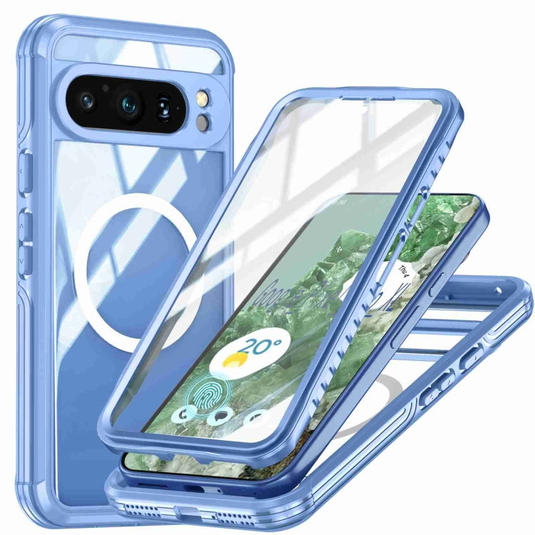 For Google Pixel 9 Pro XL RedPepper Transparent IP54 Life Waterproof Phone Case(Blue) - free shipping - PMC TechLife - Order now!
