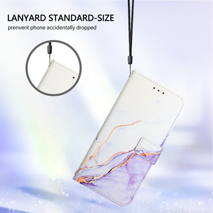 For Ulefone Note 14 PT003 Marble Pattern Flip Leather Phone Case(White Purple) - Ulefone Cases by PMC Jewellery | Online Shopping South Africa | PMC Jewellery | Buy Now Pay Later Mobicred