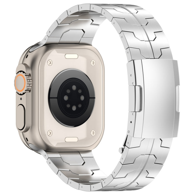 For Apple Watch Series 7 41mm Turtle Buckle Titanium Alloy Watch Band(Silver) - free shipping - PMC TechLife - Order now!