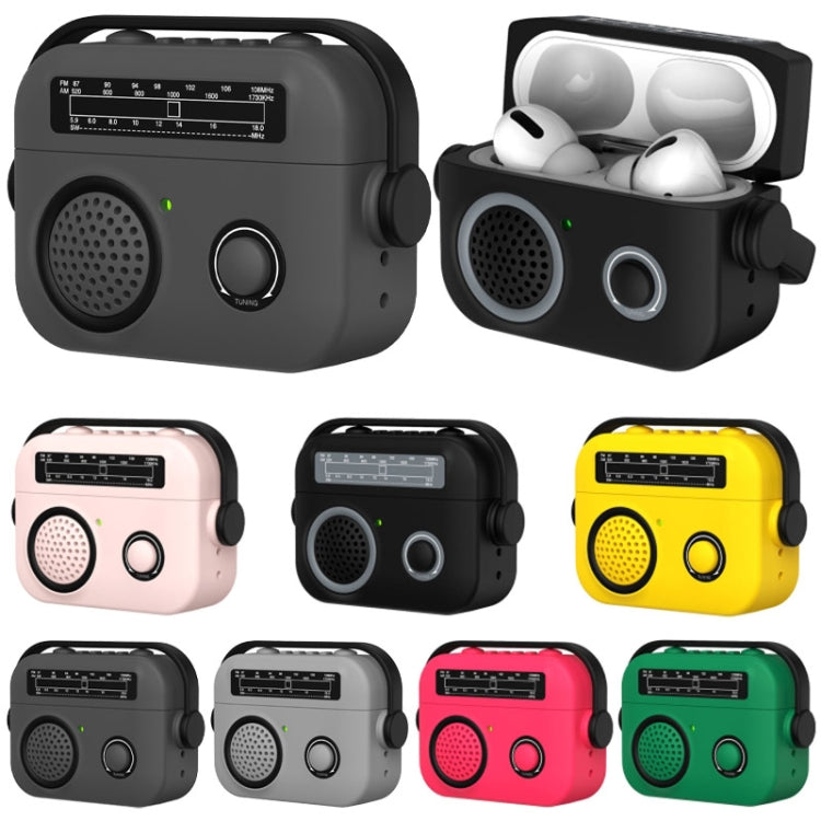 For AirPods 2 / 1 Radio Style Wireless Bluetooth Earphones Shockproof Protective Case(Yellow) - For AirPods 1/2 by PMC Jewellery | Online Shopping South Africa | PMC Jewellery | Buy Now Pay Later Mobicred