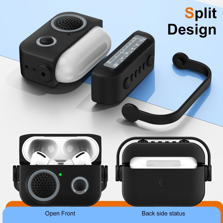 For AirPods 3 Radio Style Wireless Bluetooth Earphones Shockproof Protective Case(Rose Red) - For AirPods 3 by PMC Jewellery | Online Shopping South Africa | PMC Jewellery | Buy Now Pay Later Mobicred