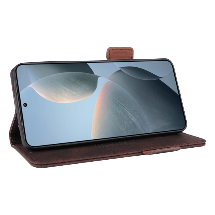 For Redmi K70 / K70 Pro Magnetic Clasp Leather Phone Case(Brown) - Xiaomi Cases by PMC Jewellery | Online Shopping South Africa | PMC Jewellery | Buy Now Pay Later Mobicred