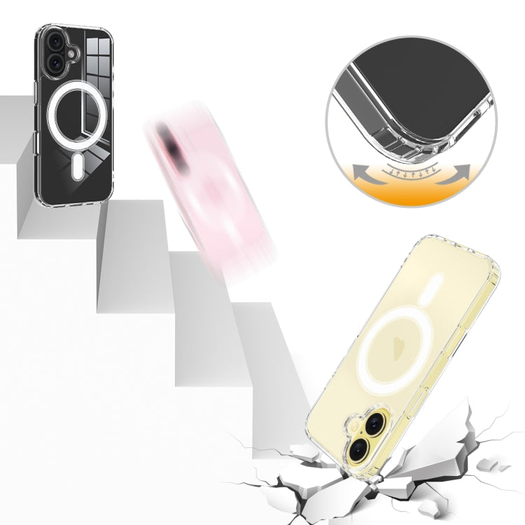For iPhone 16 Plus MagSafe Clear Acrylic PC Hybrid TPU Phone Case(Transparent) - iPhone 16 Plus Cases by PMC TechLife | Online Shopping South Africa | PMC TechLife | Buy Now Pay Later Mobicred