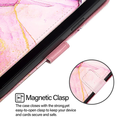 For Blackview A53 PT003 Marble Pattern Flip Leather Phone Case(Pink Purple Gold) - More Brand by PMC Jewellery | Online Shopping South Africa | PMC Jewellery | Buy Now Pay Later Mobicred