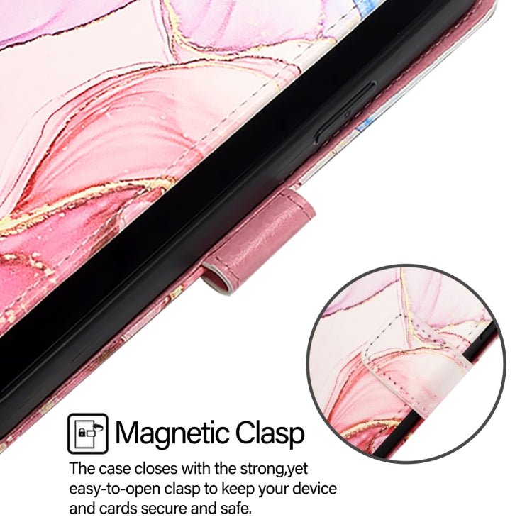 For Blackview A53 PT003 Marble Pattern Flip Leather Phone Case(Rose Gold) - More Brand by PMC TechLife | Online Shopping South Africa | PMC TechLife | Buy Now Pay Later Mobicred