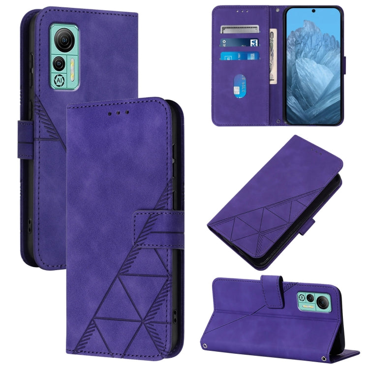 For Ulefone Note 14 Crossbody 3D Embossed Flip Leather Phone Case(Purple) - Ulefone Cases by PMC Jewellery | Online Shopping South Africa | PMC Jewellery | Buy Now Pay Later Mobicred