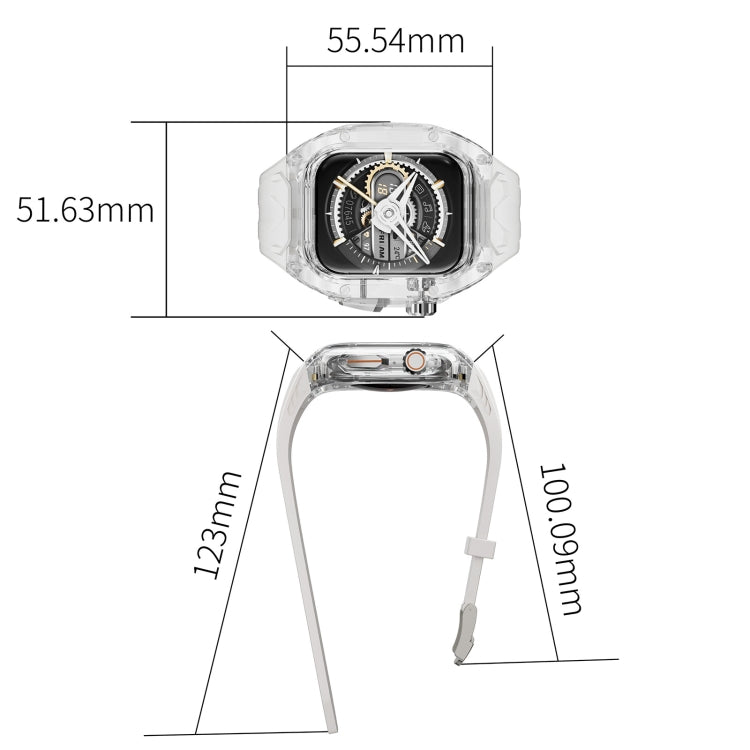 For Apple Watch SE 44mm Modified PC Hybrid TPU Watch Case Band(Starlight Transparent) - free shipping - PMc TechLife - Order now!