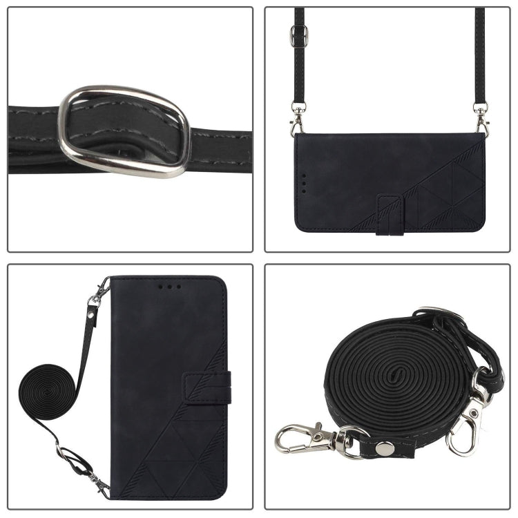 For Blackview A53 Crossbody 3D Embossed Flip Leather Phone Case(Black) - More Brand by PMC TechLife | Online Shopping South Africa | PMC TechLife | Buy Now Pay Later Mobicred