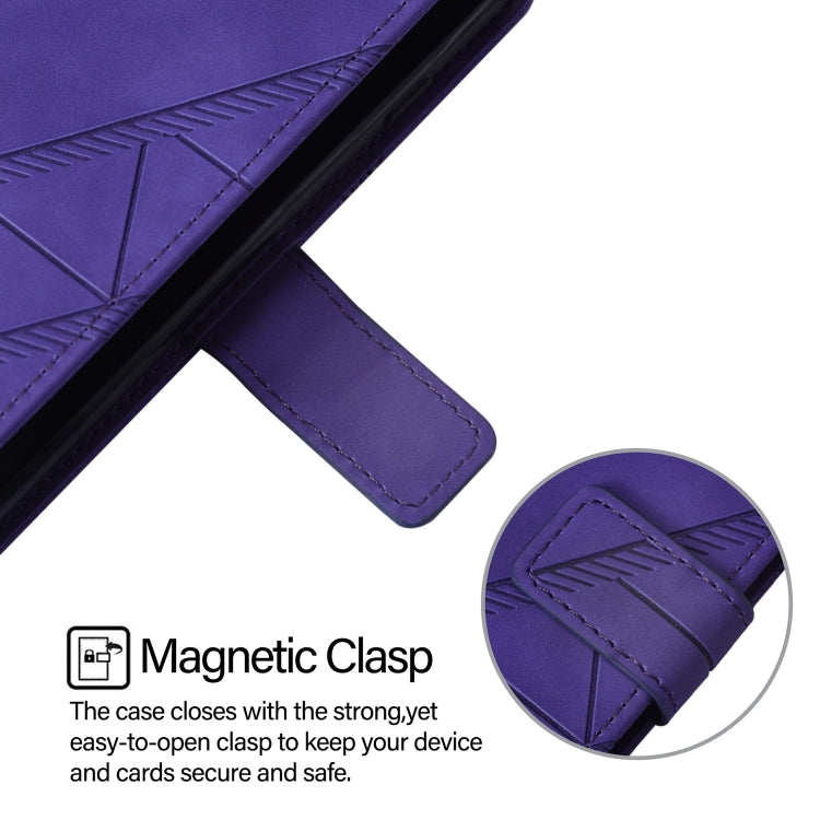 For Blackview A53 Crossbody 3D Embossed Flip Leather Phone Case(Purple) - More Brand by PMC TechLife | Online Shopping South Africa | PMC TechLife | Buy Now Pay Later Mobicred