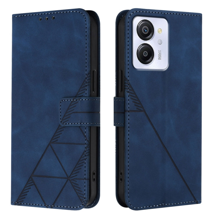 For Blackview Color 8 Crossbody 3D Embossed Flip Leather Phone Case(Blue) - More Brand by PMC Jewellery | Online Shopping South Africa | PMC Jewellery | Buy Now Pay Later Mobicred