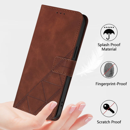 For Blackview Color 8 Crossbody 3D Embossed Flip Leather Phone Case(Brown) - More Brand by PMC Jewellery | Online Shopping South Africa | PMC Jewellery | Buy Now Pay Later Mobicred