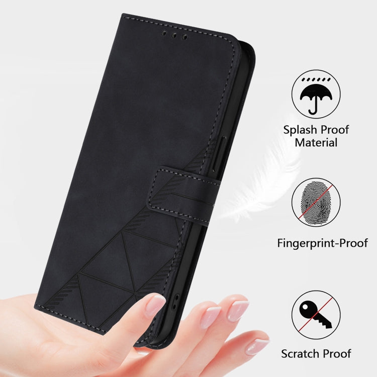 For Blackview Shark 8 Crossbody 3D Embossed Flip Leather Phone Case(Black) - More Brand by PMC TechLife | Online Shopping South Africa | PMC TechLife | Buy Now Pay Later Mobicred