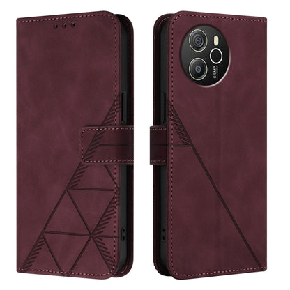 For Blackview Shark 8 Crossbody 3D Embossed Flip Leather Phone Case(Wine Red) - More Brand by PMC Jewellery | Online Shopping South Africa | PMC Jewellery | Buy Now Pay Later Mobicred