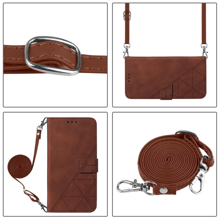 For Blackview Shark 8 Crossbody 3D Embossed Flip Leather Phone Case(Brown) - More Brand by PMC TechLife | Online Shopping South Africa | PMC TechLife | Buy Now Pay Later Mobicred