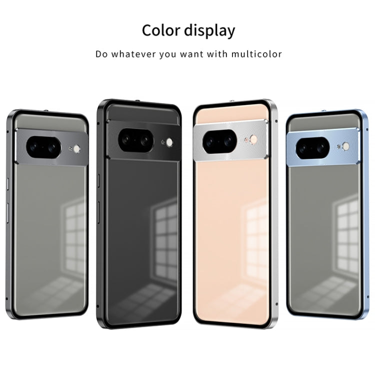 For Google Pixel 7 Snap Buckle Metal Frame Frosted Phone Case(Blue) - Google Cases by PMC TechLife | Online Shopping South Africa | PMC TechLife | Buy Now Pay Later Mobicred