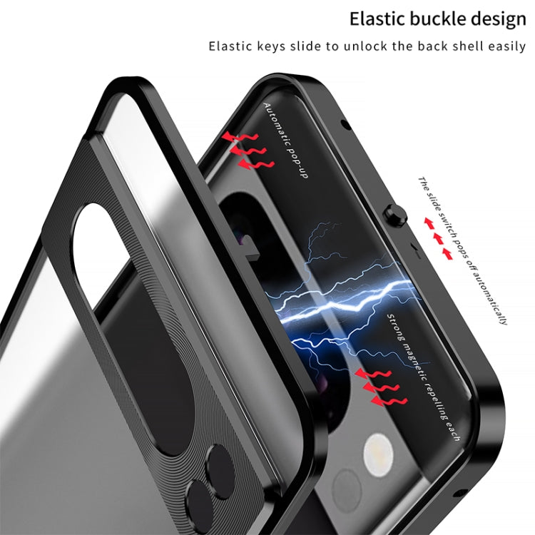 For Google Pixel 7 Snap Buckle Metal Frame Frosted Phone Case(Blue) - Google Cases by PMC TechLife | Online Shopping South Africa | PMC TechLife | Buy Now Pay Later Mobicred