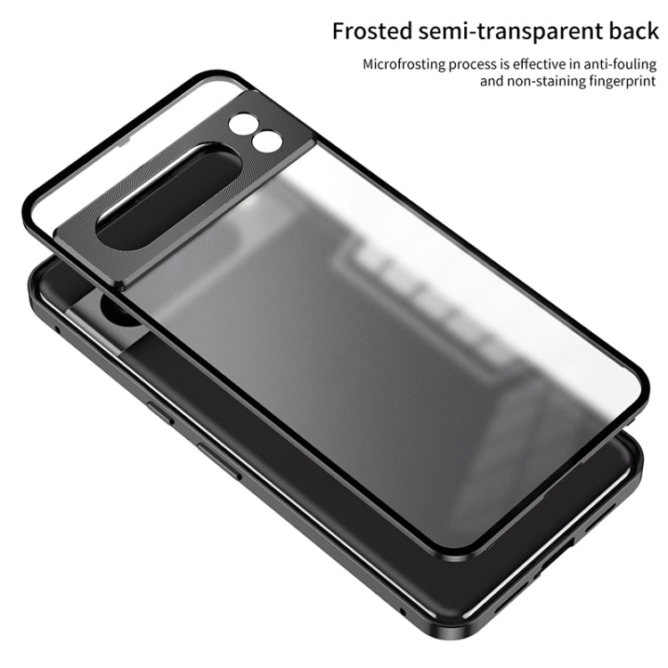For Google Pixel 7 Pro Snap Buckle Metal Frame Frosted Phone Case(Grey) - free shipping - PMC TechLife - Order now!