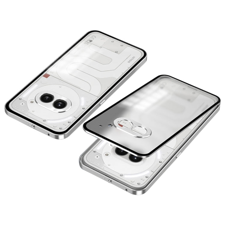 For Nothing Phone 2a Snap Buckle Metal Frame Frosted Phone Case(Silver) - Nothing Cases by PMC TechLife | Online Shopping South Africa | PMC TechLife | Buy Now Pay Later Mobicred