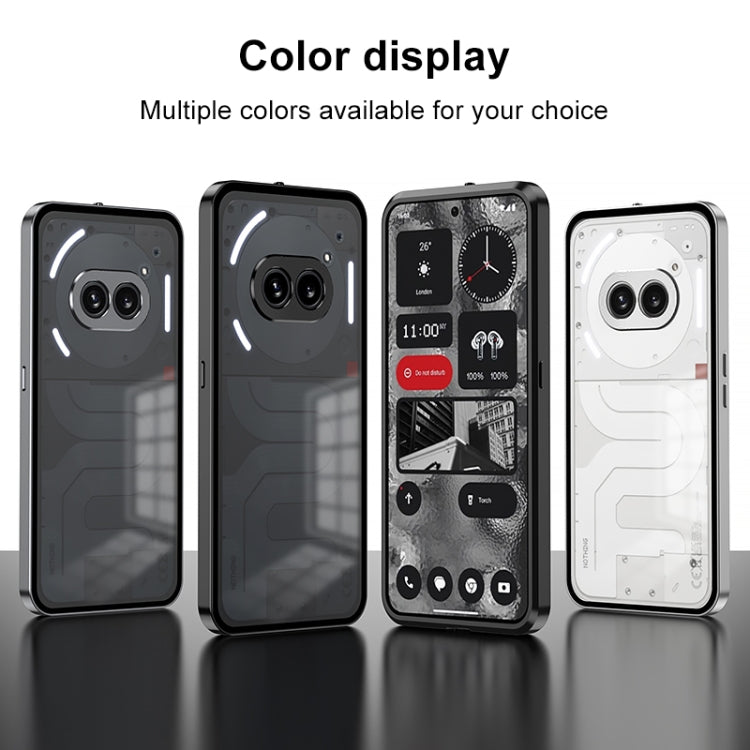For Nothing Phone 2 Snap Buckle Metal Frame Frosted Phone Case(Silver) - More Brand by PMC TechLife | Online Shopping South Africa | PMC TechLife | Buy Now Pay Later Mobicred