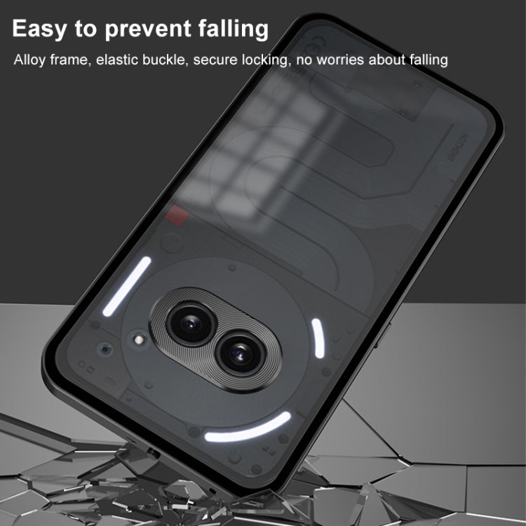 For Nothing Phone 2 Snap Buckle Metal Frame Frosted Phone Case(Black) - More Brand by PMC TechLife | Online Shopping South Africa | PMC TechLife | Buy Now Pay Later Mobicred