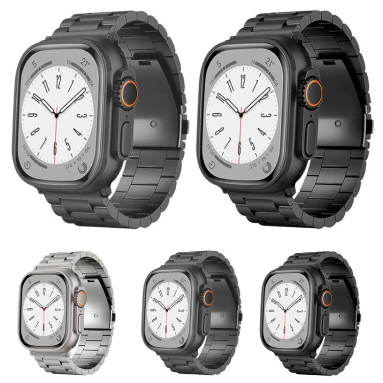 For Apple Watch Ultra 49mm 3-Bead Flat Buckle Titanium Alloy Watch Band(Silver) - free shipping - PMC TechLife - Order now!