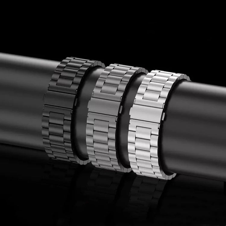 For Apple Watch SE 2022 40mm 3-Bead Flat Buckle Titanium Alloy Watch Band(Silver) - free shipping - PMC TechLife - Order now!