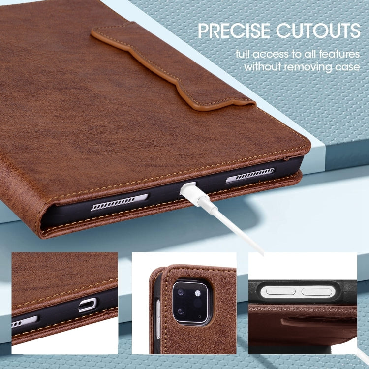 For Lenovo Tab M8 Cat Buckle Leather Tablet Case(Brown) - Lenovo by PMC TechLife | Online Shopping South Africa | PMC TechLife | Buy Now Pay Later Mobicred