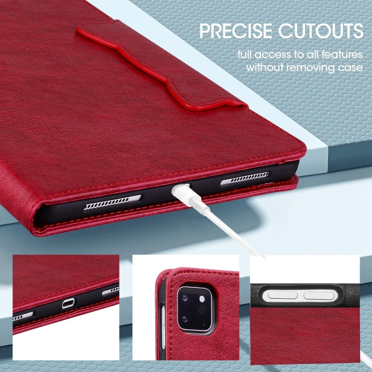 For Lenovo Tab P12 Cat Buckle Leather Tablet Case(Red) - Lenovo by PMC TechLife | Online Shopping South Africa | PMC TechLife | Buy Now Pay Later Mobicred