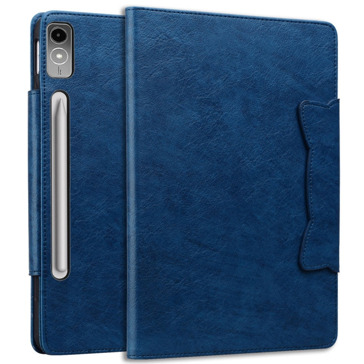 For Lenovo Tab P12 Cat Buckle Leather Tablet Case(Royal Blue) - Lenovo by PMC TechLife | Online Shopping South Africa | PMC TechLife | Buy Now Pay Later Mobicred