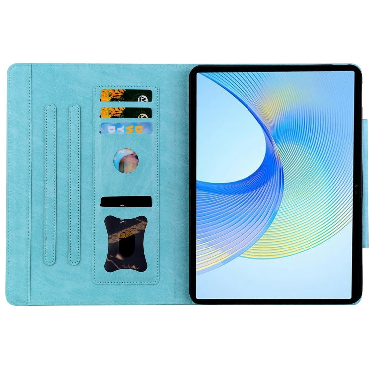 For Lenovo Xiaoxin Pad M11 2024 Cat Buckle Leather Tablet Case(Sky Blue) - Lenovo by PMC Jewellery | Online Shopping South Africa | PMC Jewellery | Buy Now Pay Later Mobicred