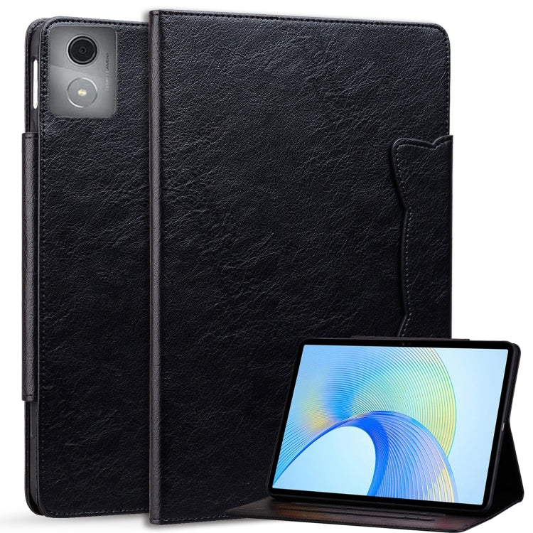 For Lenovo Tab K11 Plus / M11 Plus  Cat Buckle Leather Tablet Case(Black) - Lenovo by PMC TechLife | Online Shopping South Africa | PMC TechLife | Buy Now Pay Later Mobicred