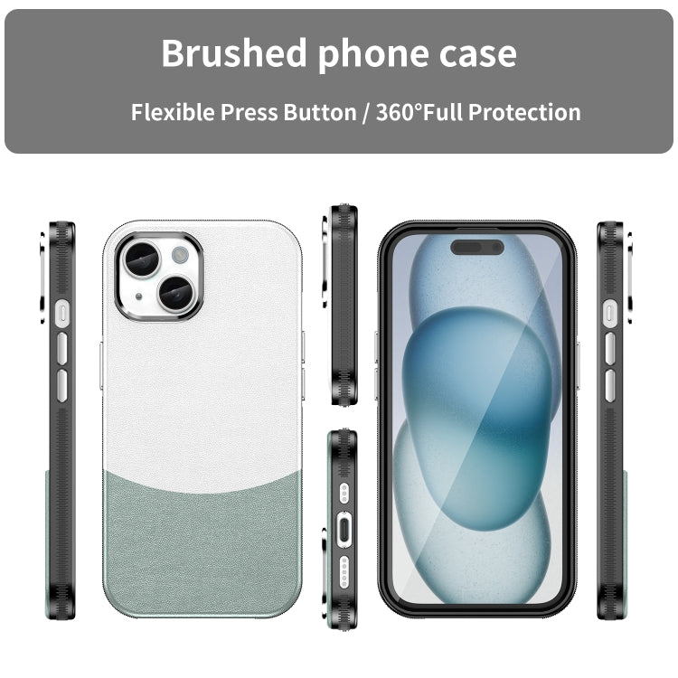 For iPhone 16 Leather Texture MagSafe Magnetic TPU + PC Phone Case(Cyan) - iPhone 16 Cases by PMC Jewellery | Online Shopping South Africa | PMC Jewellery | Buy Now Pay Later Mobicred