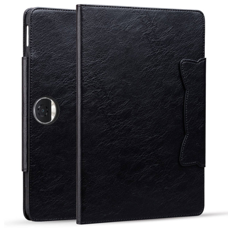 For Honor Pad 9 Cat Buckle Leather Tablet Case(Black) - Honor by PMC TechLife | Online Shopping South Africa | PMC TechLife | Buy Now Pay Later Mobicred