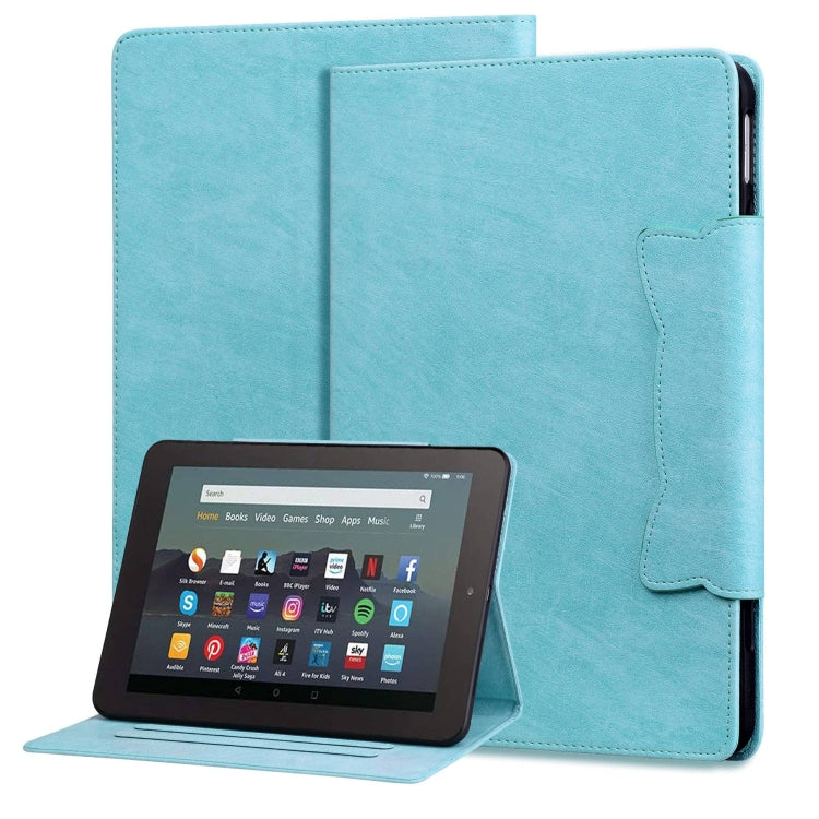 For Amazon Kindle Fire HD 10 2023 / 2021 Cat Buckle Leather Smart Tablet Case(Sky Blue) - Amazon by PMC TechLife | Online Shopping South Africa | PMC TechLife | Buy Now Pay Later Mobicred