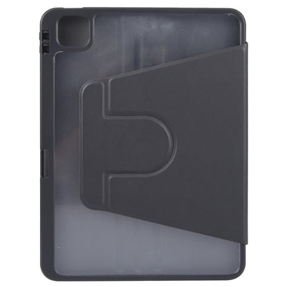 For iPad Air 13 2024 GEBEI Acrylic TPU 3-folding Rotating Smart Tablet Leather Case withh Pen Slot(Black) - iPad Air 13 2024 Cases by GEBEI | Online Shopping South Africa | PMC Jewellery | Buy Now Pay Later Mobicred