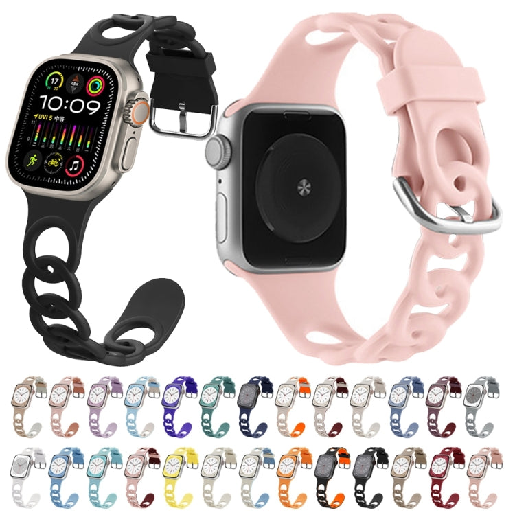 For Apple Watch SE 44mm Donut Hollow Silicone Watch Band(Starlight) - free shipping - PMc TechLife - Order now!