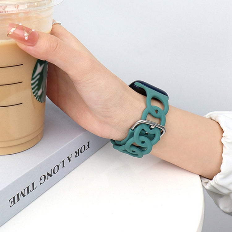 For Apple Watch Series 10 46mm Donut Hollow Silicone Watch Band(Orange) - free shipping - PMc TechLife - Order now!