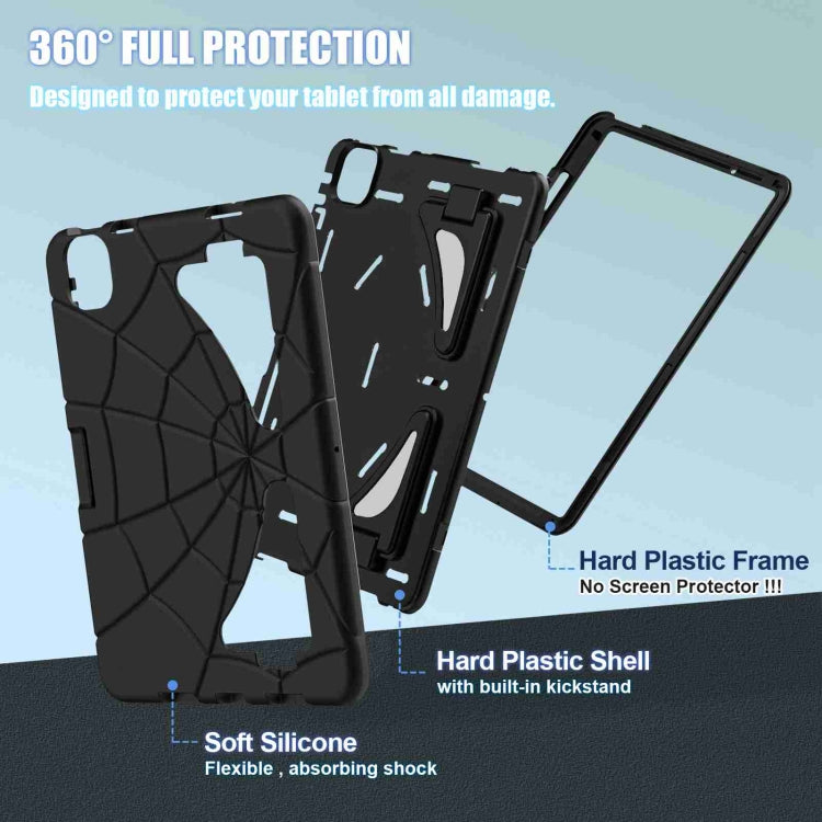 For iPad Air 11 2025 / 2024 Silicone + PC Shockproof Protective Tablet Case(Black) - iPad Air 11 2025 / 2024 Cases by PMC TechLife | Online Shopping South Africa | PMC TechLife | Buy Now Pay Later Mobicred