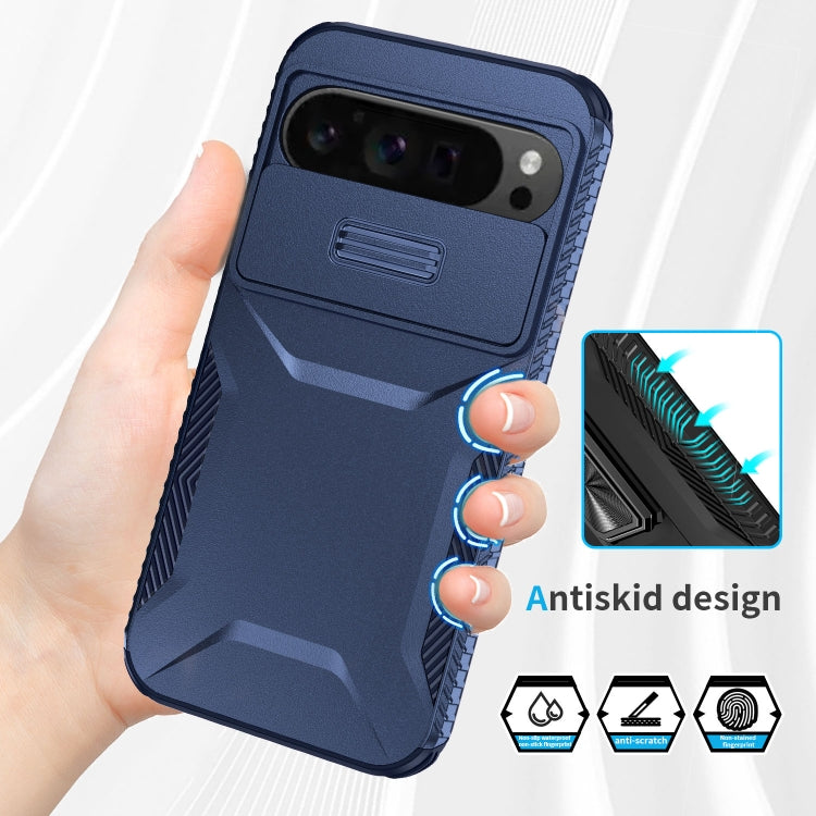 For Google Pixel 9 Pro XL Sliding Camshield Phone Case(Blue) - Google Cases by PMC Jewellery | Online Shopping South Africa | PMC Jewellery | Buy Now Pay Later Mobicred