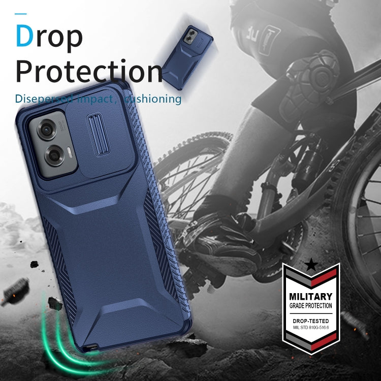 For Motorola Moto G Stylus 5G 2024 Sliding Camshield Phone Case(Blue) - Motorola Cases by PMC Jewellery | Online Shopping South Africa | PMC Jewellery | Buy Now Pay Later Mobicred